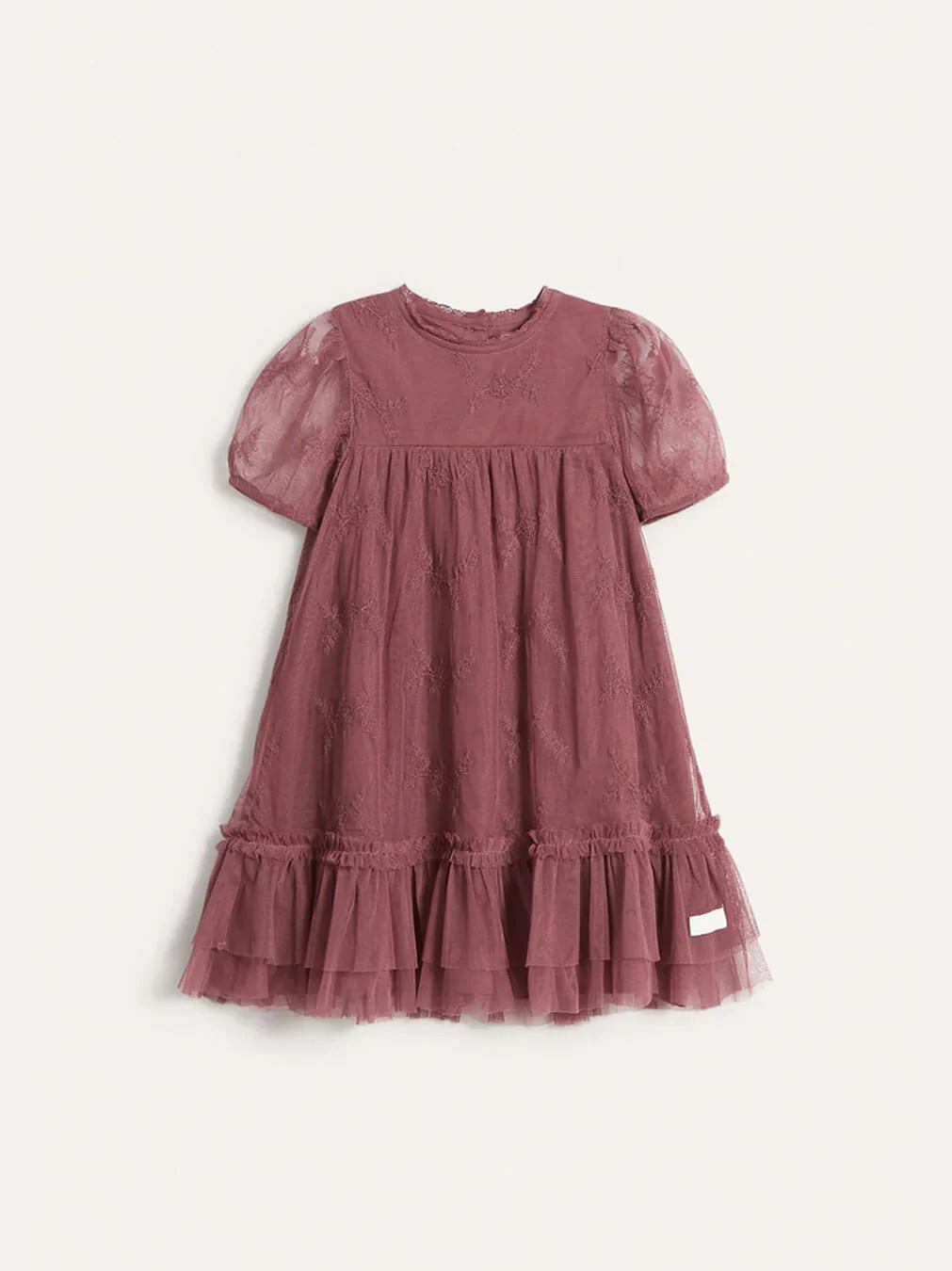 Kids' Red Embroidered Dress
