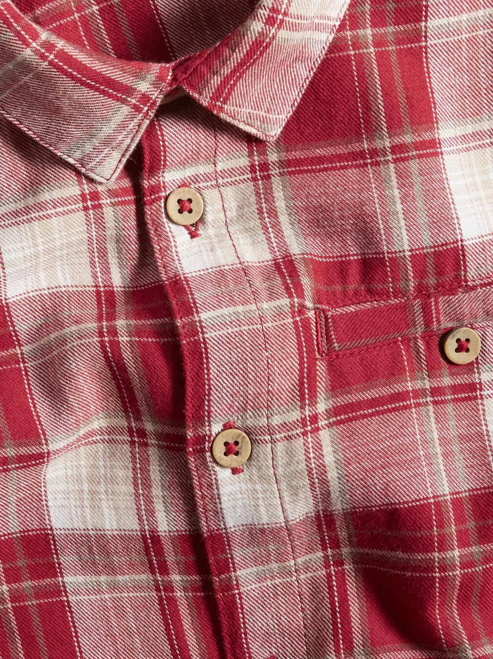 Kids' Red/White Checked Shirt - Image 2